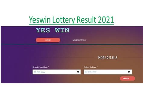 yeswin lottery result|Yeswin Home Page.